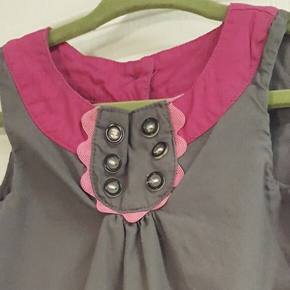 Lilly Wicket Pink Gray Cotton Dress Boho - Picture 2 of 3